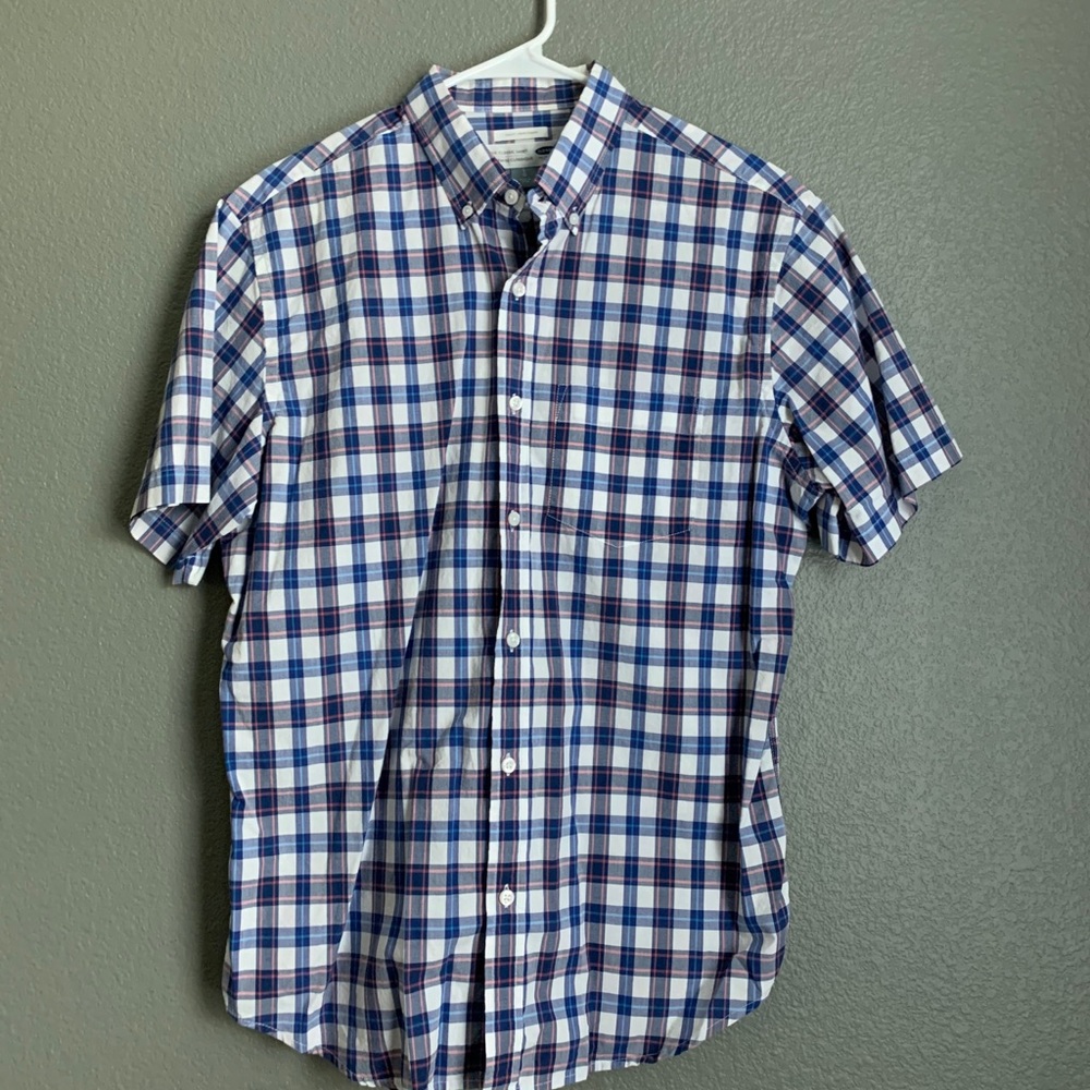 Old Navy Men Slim Fit Short Sleeve Button Down